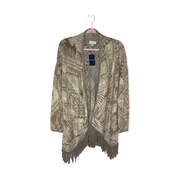 LUCKY BRAND Open Front Fringe Cardigan Sweater S NWT - Picture 5 of 11